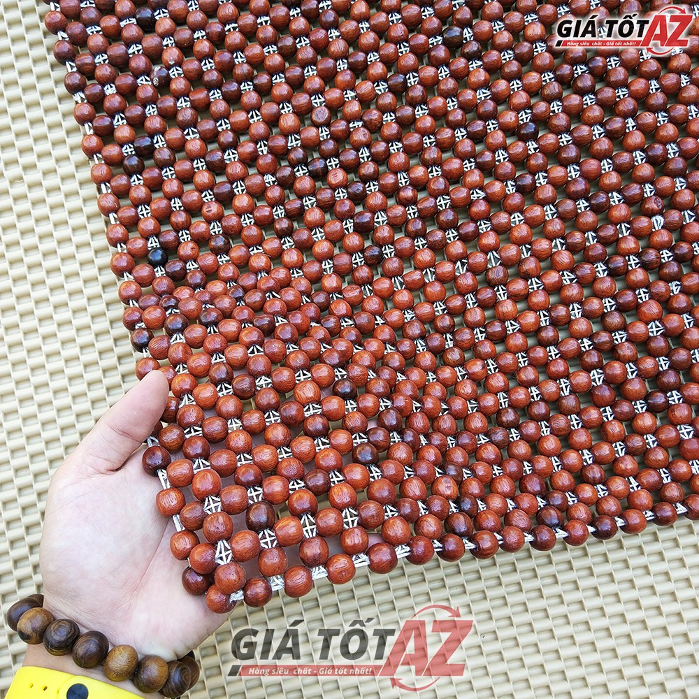 Miếng lót ghế văn phòng, ô tô bằng hạt gỗ hương cao cấp (Nâu đỏ) | BigBuy360 - bigbuy360.vn
