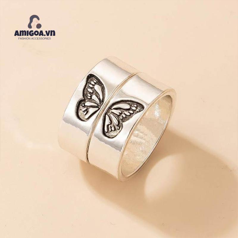 Bộ Nhẫn Kết Hợp Đơn Giản Cho Cặp Đôi