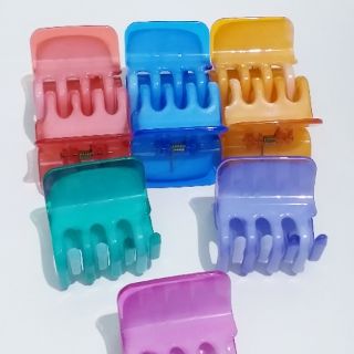 Kẹp tóc 4 răng nhựa cứng màu trong (được chọn màu)