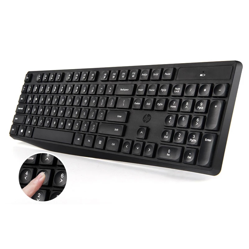 Bộ phím và chuột wireless HP CS10 bấm cực êm - thích hợp văn phòng và chơi game (Đen) - Nhất Tín Computer