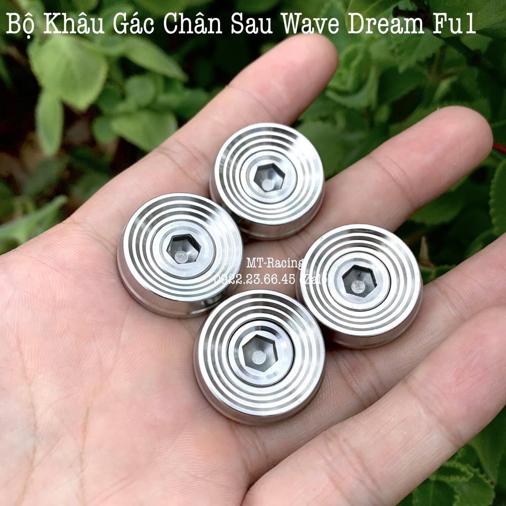 Bộ Khâu Gác Chân Inox Cho Wave Dream Future 1 Chuẩn Inox304 Siêu Sáng Không Sét