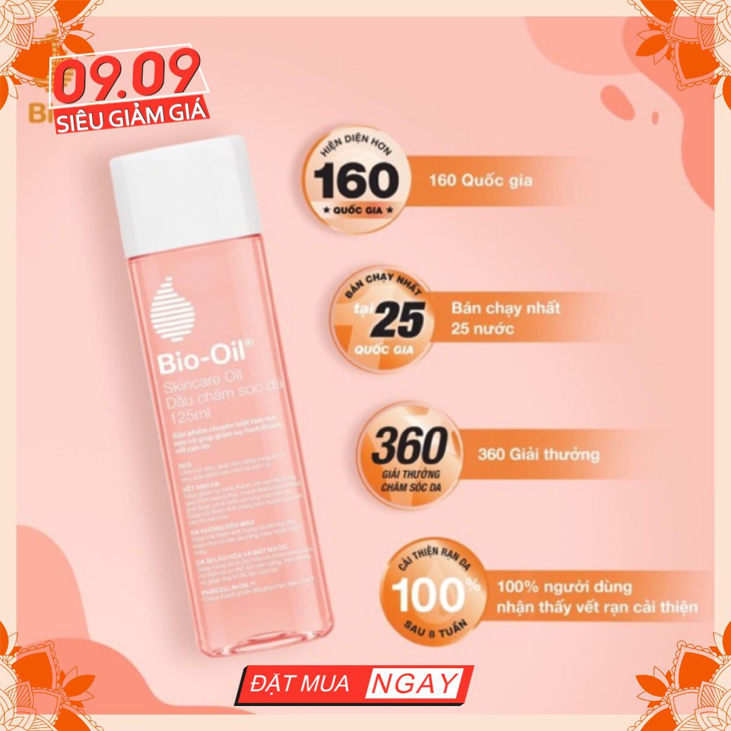 Bio-Oil Giúp mờ sẹo và giảm rạn da hiệu quả 25ML/60ml/125ml/200ml