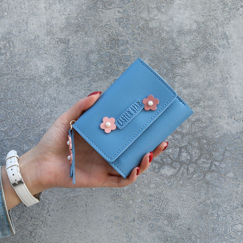 Ví ngắn IELGY chất liệu mềm mại có khóa phong cách Nhật Hàn xinh xắn cho nữ