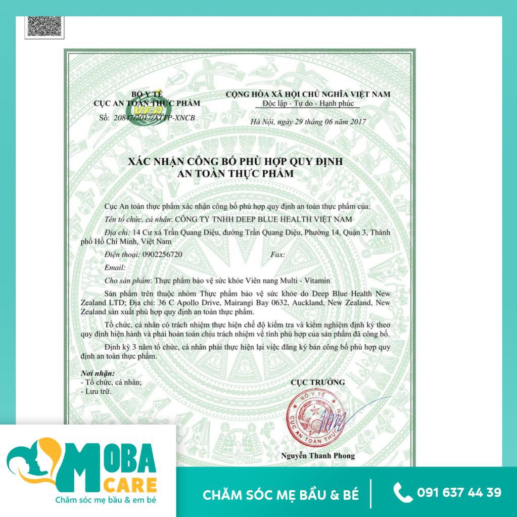 Viên Vitamin tổng hợp MultiVitamin Deep Blue Health (60v)