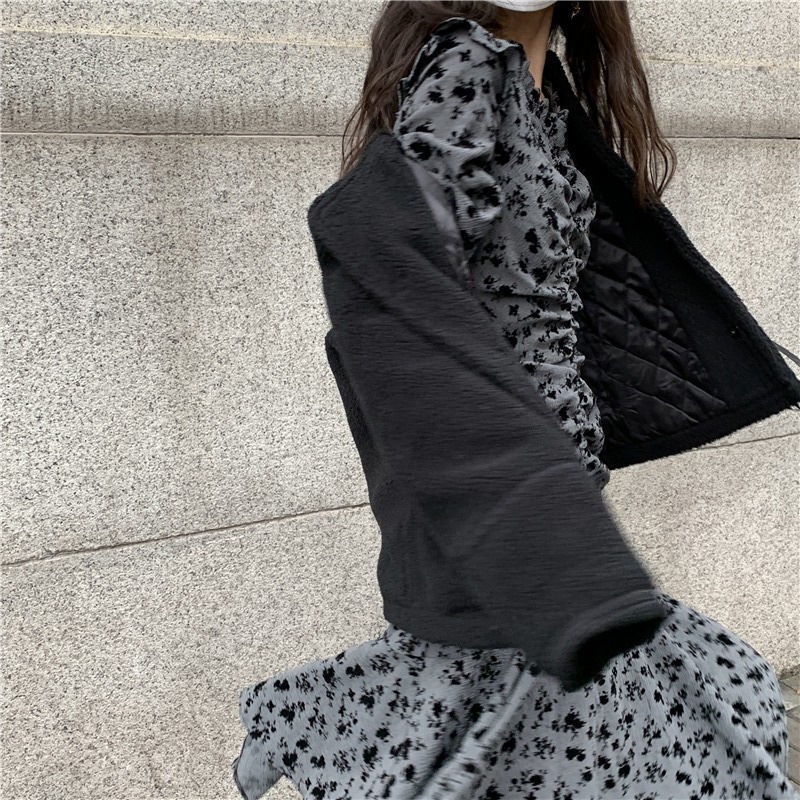 Đầm Hoa Dáng Dài Chiết Eo Phong Cách Retro Hàn Quốc Mới