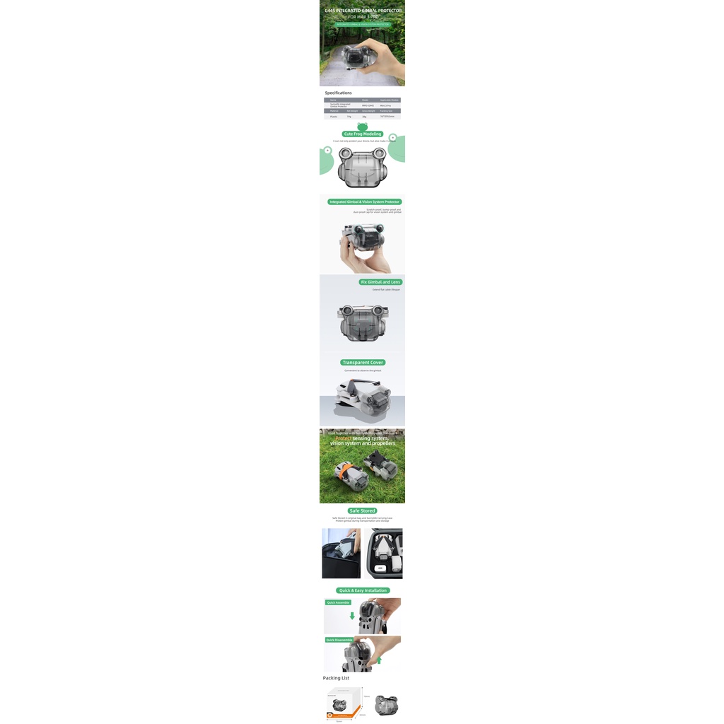 Nắp Bảo Vệ Ống Kính Camera Chống Lóa Cho DJI Mini 3 Pro