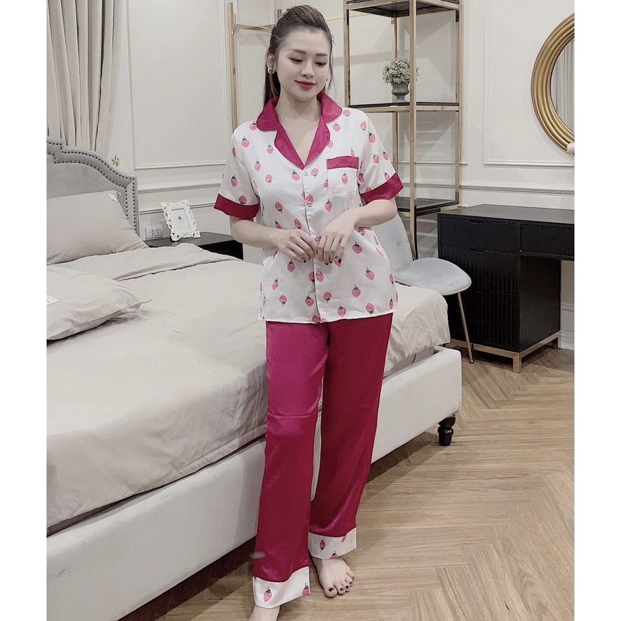 Đồ Bộ Ngủ Lụa [THANH LÝ freeship] Latin HATIBO Cao Cấp Mặc Nhà Mềm Mát