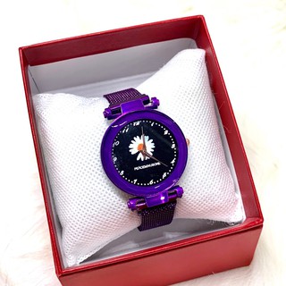 Đồng hồ thời trang nữ Peacemine mặt 1 hoa cúc dây nam châm cực hot