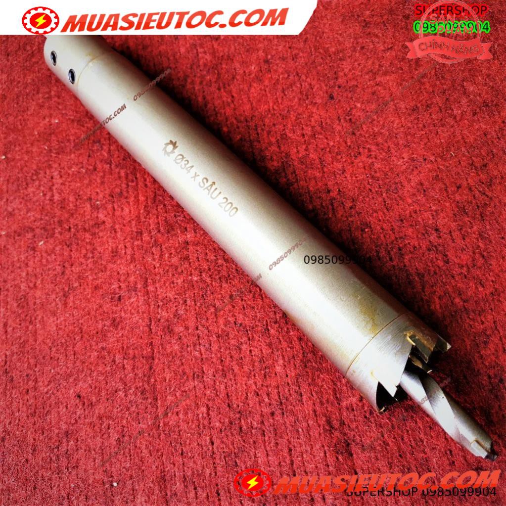 Mũi khoan rút lõi khoét tường gạch sâu Phi 34 x 200 mm không khoan bê tông, không khoan chế búa