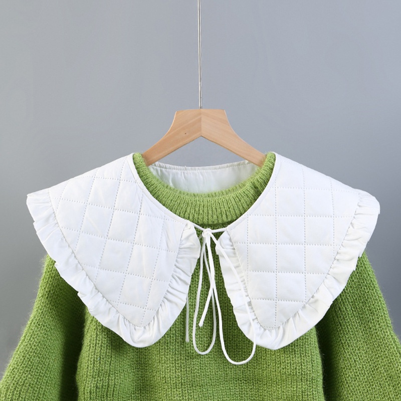 Yoioi Khăn Choàng Cổ Giả Nhún Bèo Đơn Giản Có Thể Tháo Rời Cho Nữ