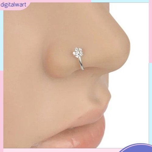 Khuyên xỏ mũi đính đá kiểu dáng sang trọng thanh lịch dành cho nữ