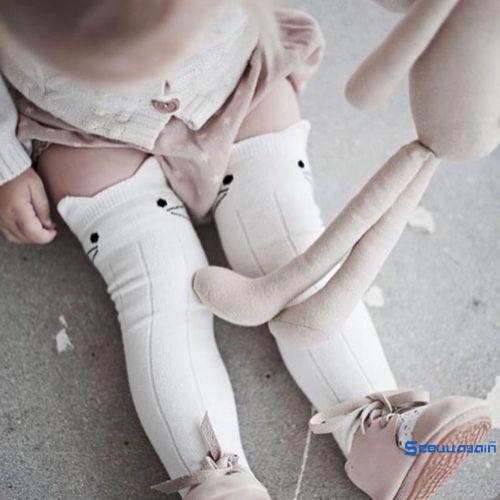 Đôi tất cao tới gối bằng cotton dễ thương cho bé gái