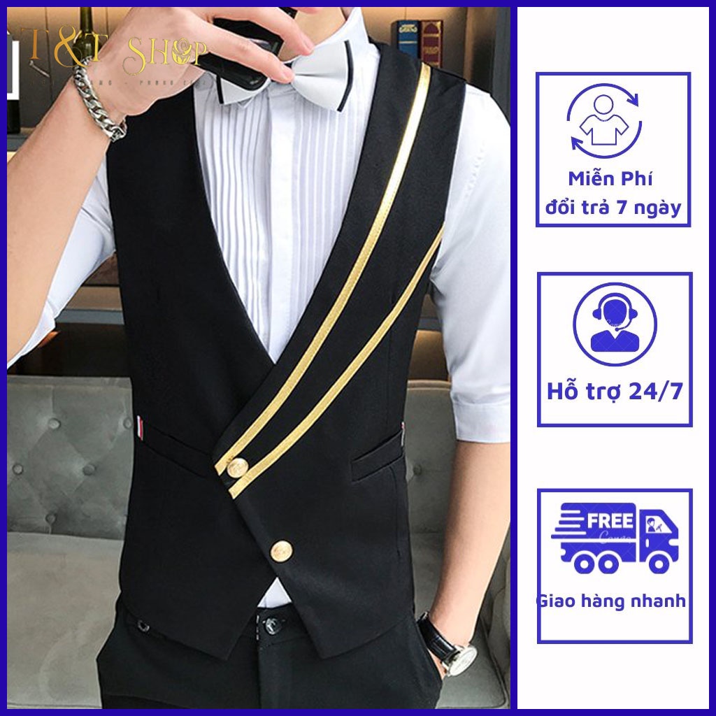 Áo Gile vạt chéo chất vải Tuytsi mỏng  tôn Form,   không phai màu, không nhăn mã mã- H54