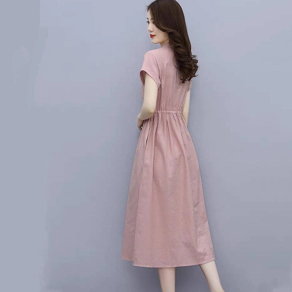 Đầm Hai Dây Dáng Ôm Bằng Vải Lanh Cotton Thời Trang Mùa Hè Dành Cho Bạn Nữ