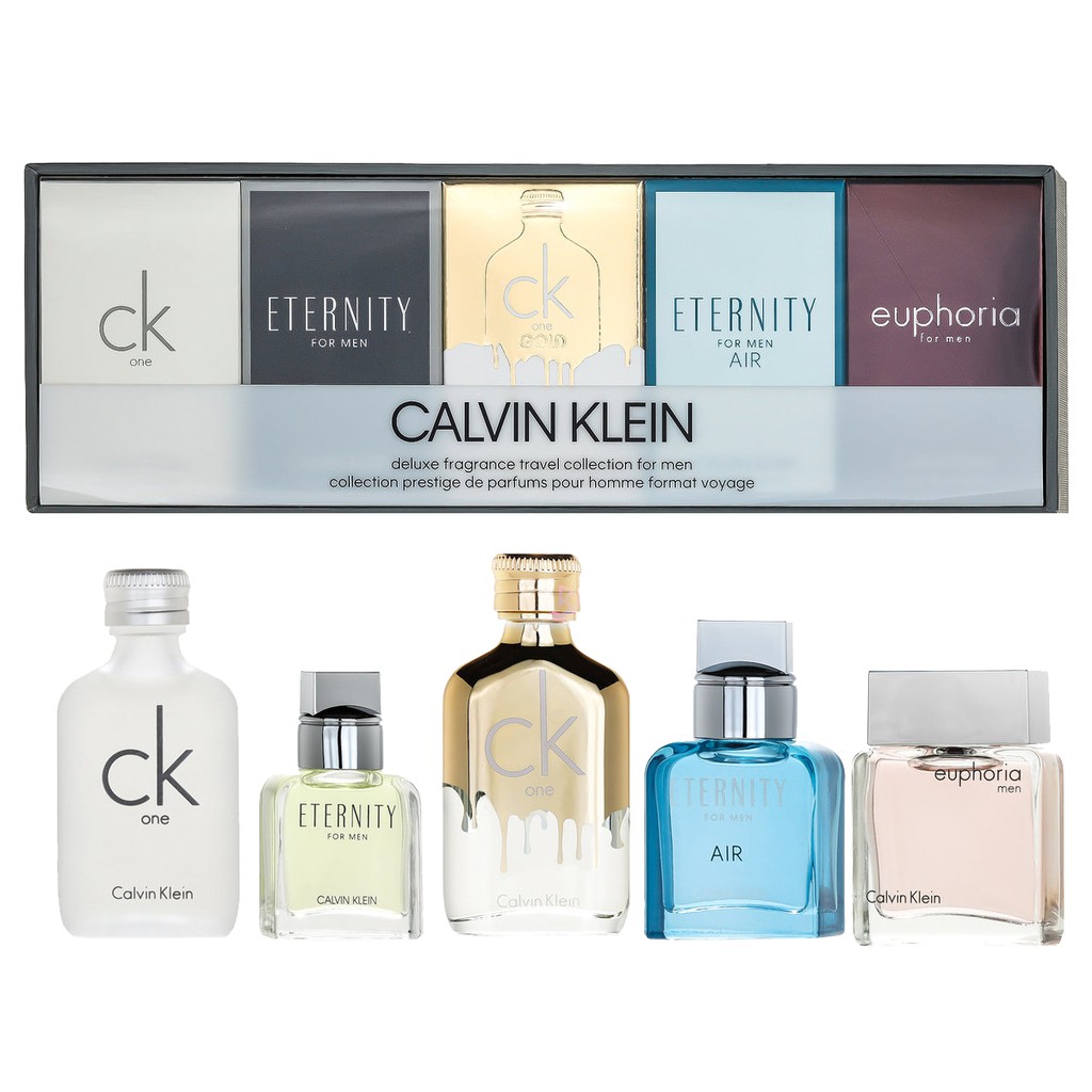 Bộ quà tặng 5 chai nước hoa Calvin Klein mini cho nam 10ml