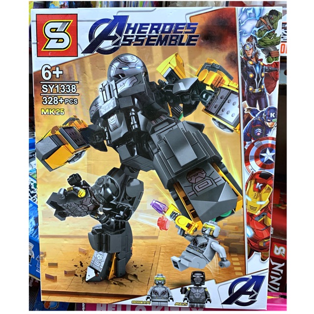 HEROES_ Lego heroes ROBOT Chiến Đấu IRONMAN ( 328 mảnh)