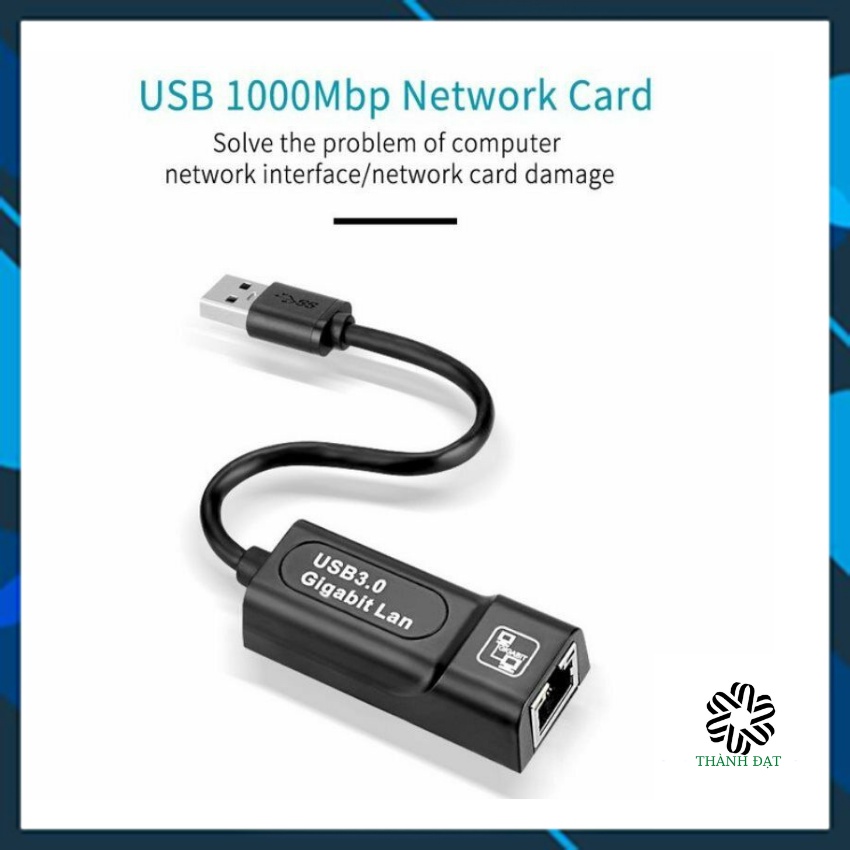 Cáp chuyển đổi USB 2.0 9700c sang LAN Internet sử dụng mạng tốc độ 10/100Mbps/.10/1000Mbps