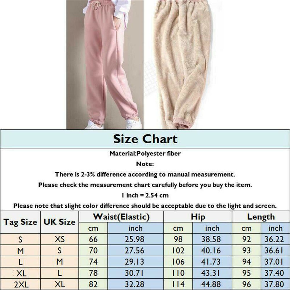 Bebetterm 1Pc Fashion Warm Casual Pant Thick Trousers Stretchy Lamb Wool Fleece Lined Warm Casual Pants