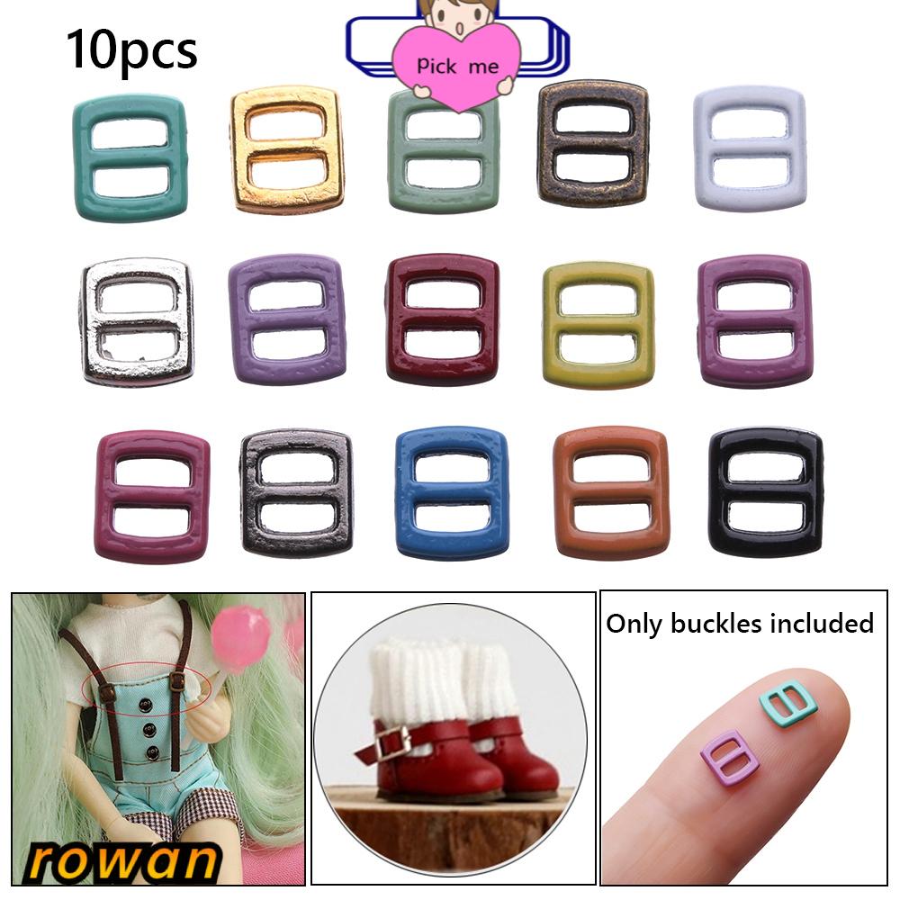 Set 10 Nút Khóa Dây Nịt / Túi Xách Mini 5x6mm 15 Màu Chất Lượng Cao