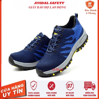 Giày Bảo Hộ Lao Động Siêu Bền Dáng Thể Thao Mũi Sắt, Đế Lót Sắt Bảo Vệ Chân Tuyệt Đối