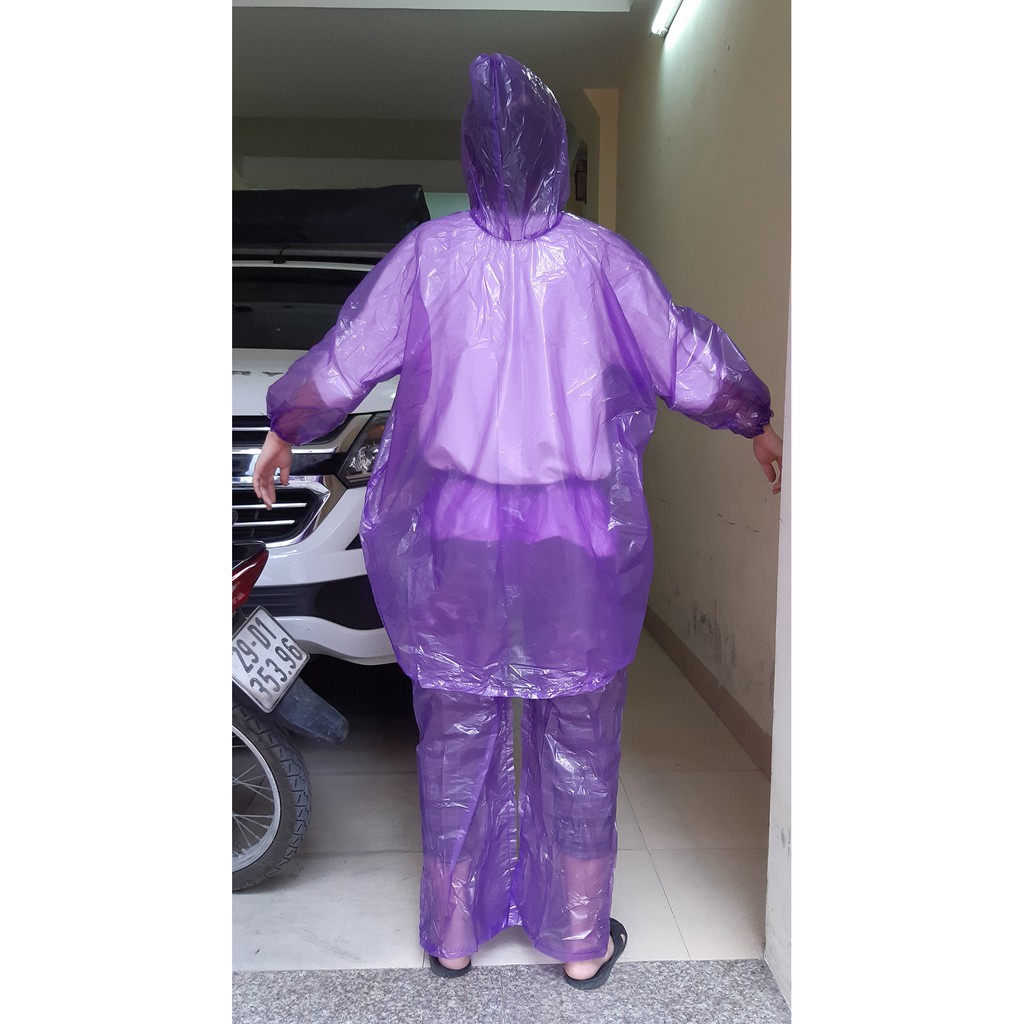 [Ảnh thật 100%] Bộ quần áo mưa NILON tiện dụng - Loại đẹp dày dặn có thể dùng nhiều lần