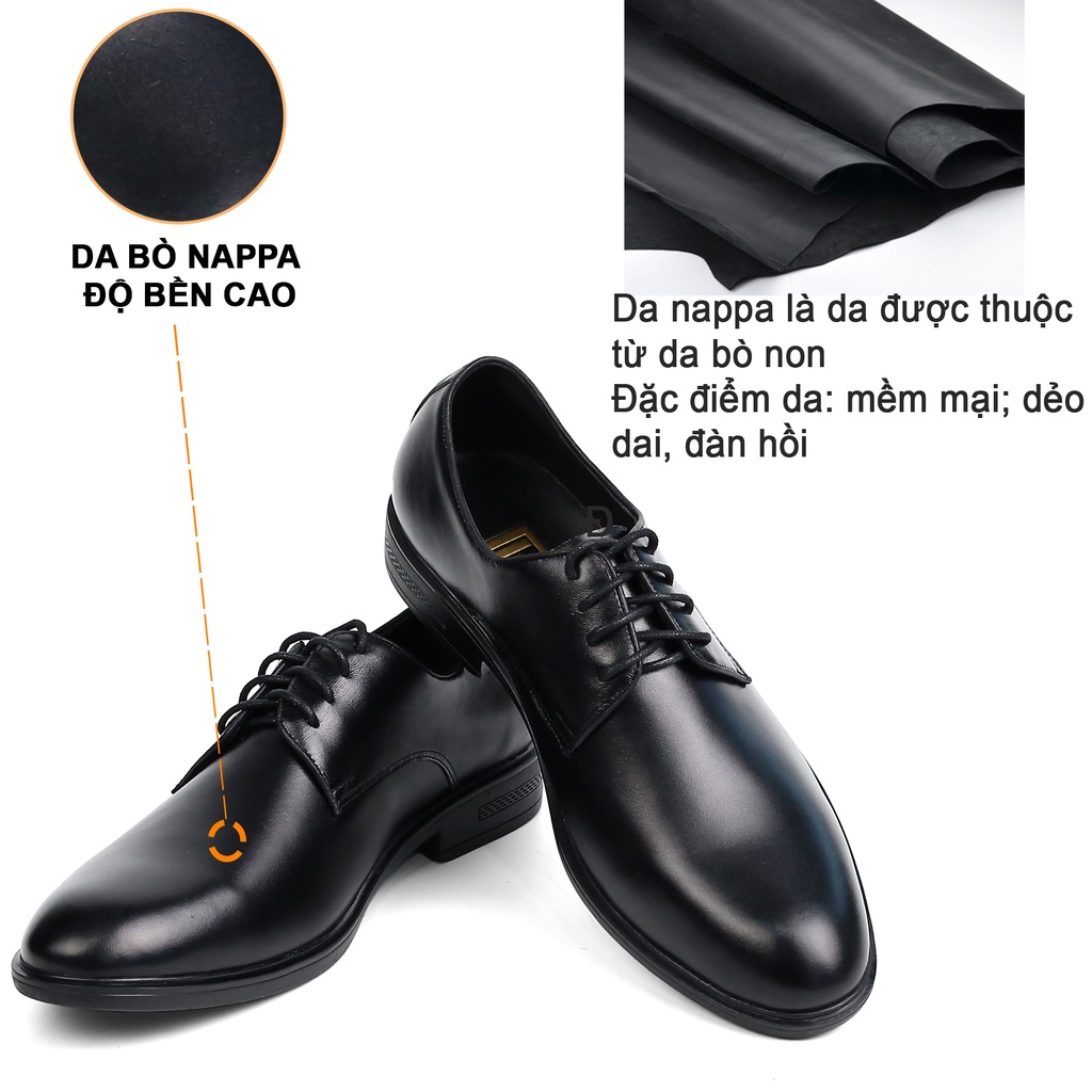 Giày nam Derby công sở da bò nappa cao cấp G113- Bụi leather- hộp sang trọng -Bảo hành 12 tháng | BigBuy360 - bigbuy360.vn