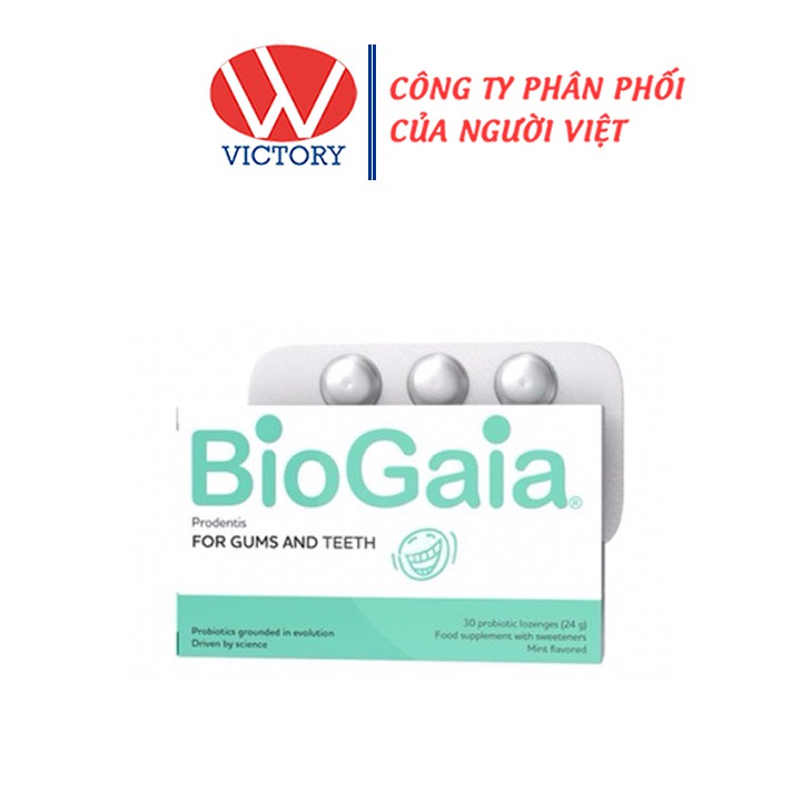 Viên Ngậm BioGaia Prodentis (Hộp 30 Viên) - Hỗ Trợ Giảm Chảy Máu Chân Răng, Viêm Nha Chu Mãn Tính - Victory Pharmacy