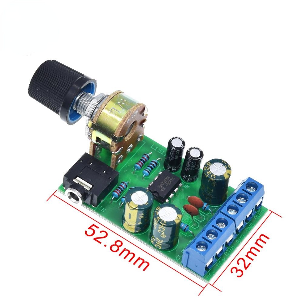 Bảng Mạch Khuếch Đại Âm Thanh TDA2822M 2.0 DC 1.8-12V Dual Channel AMP AUX