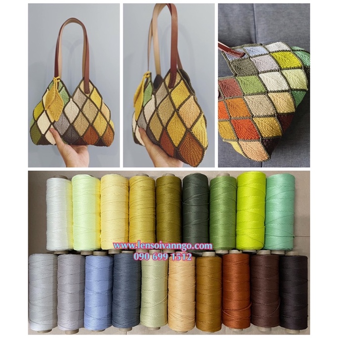 Set sợi dệt làm giỏ xách Trái Tim Mùa Thu