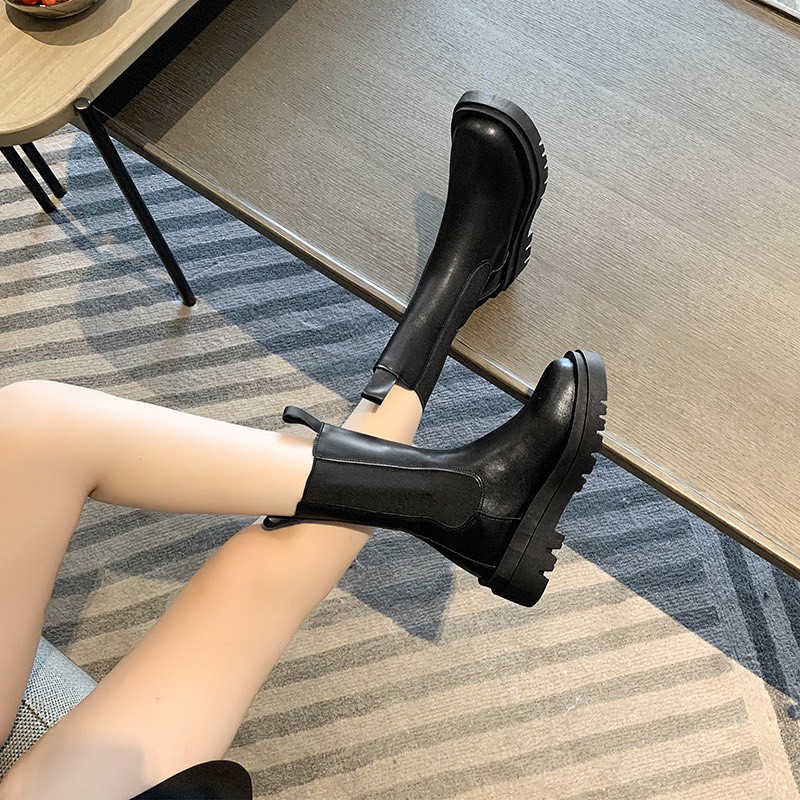 Giày Bốt Ống Khói Kiểu HƯƠU CAO CỔ (22cm), Đế Giầy 5Cm Thời Trang Trẻ Trung Cá Tính Dành Cho Mua Đông | BigBuy360 - bigbuy360.vn