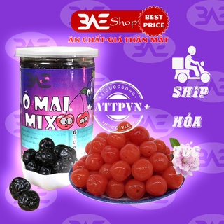 Ô mai mix 2 vị cherry việt quất loại hộp 500g shop 3AE đồ ăn vặt Hà Nội ngon bổ rẻ