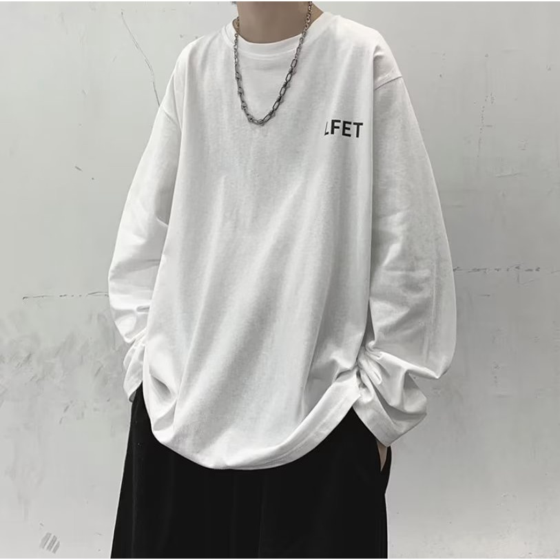 Áo Thun Tay Dài Oversize Chất Liệu Cotton In Họa Tiết Chữ Thời Trang Mùa Hè Cho Nam Và Nữ SIze M-8XL
