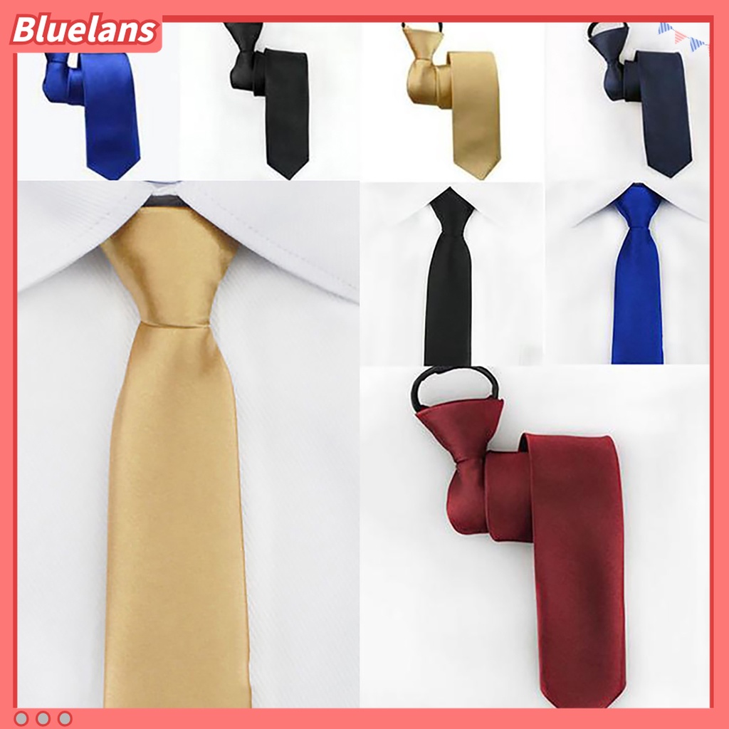 Cà vạt thắt nơ màu xanh dương thiết kế thoải mái hiện đại