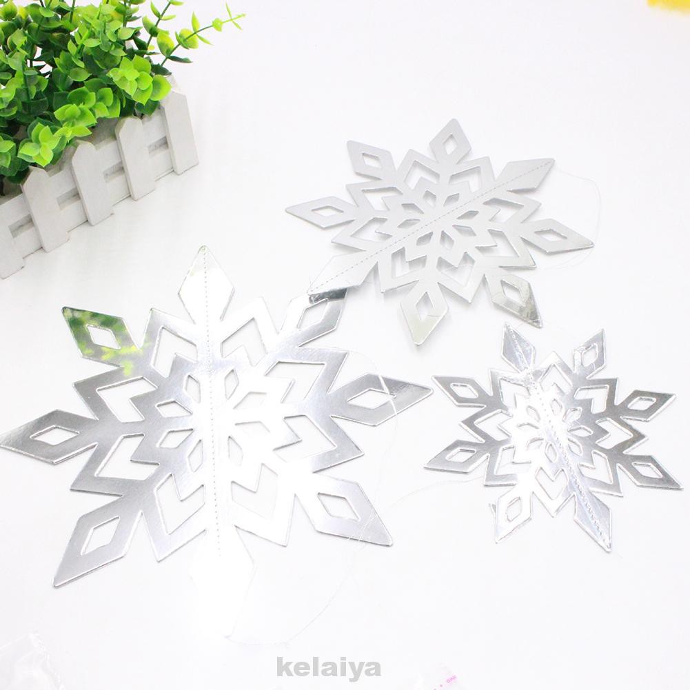 6 Pcs Christmas DIY Decoration Easy Install Snow Flower Shape Hanging Ornament