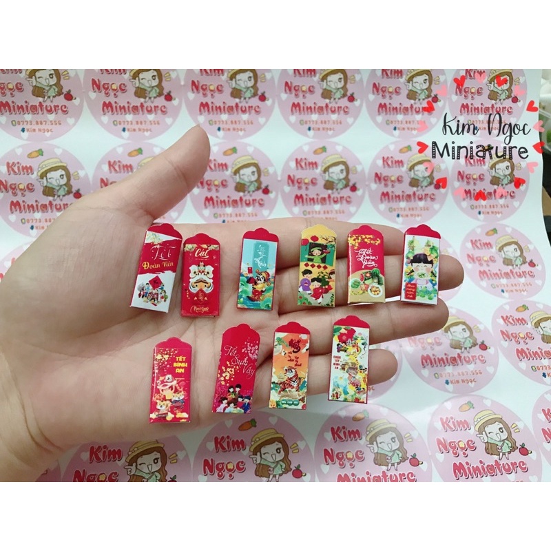 Lì xì mini, tí hon - sản phẩm tết 2023 trang trí mô hình, nhà búp bê
