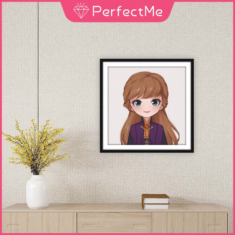 Tranh Đính Đá 5D Tự Làm 30x30cm Hình Công Chúa Disney Trang Trí Nhà Cửa