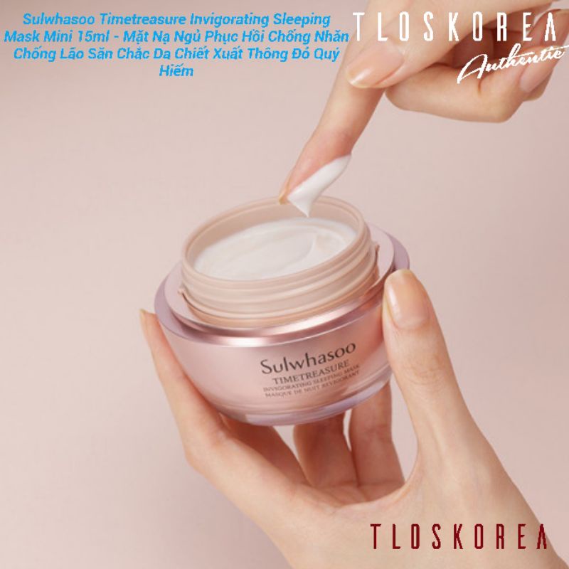 [Combo 24G]Mặt Nạ Ngủ Dòng Thông Đỏ Sulwhasoo Timetreasure Invigorating Sleeping Mask- Hồi Phục Chống Lão Giảm Nhăn