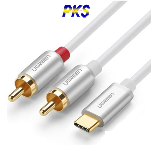 Cáp USB Type C to AV 2 Hoa sen (2RCA) dài 1m Ugreen 30734 - 30734