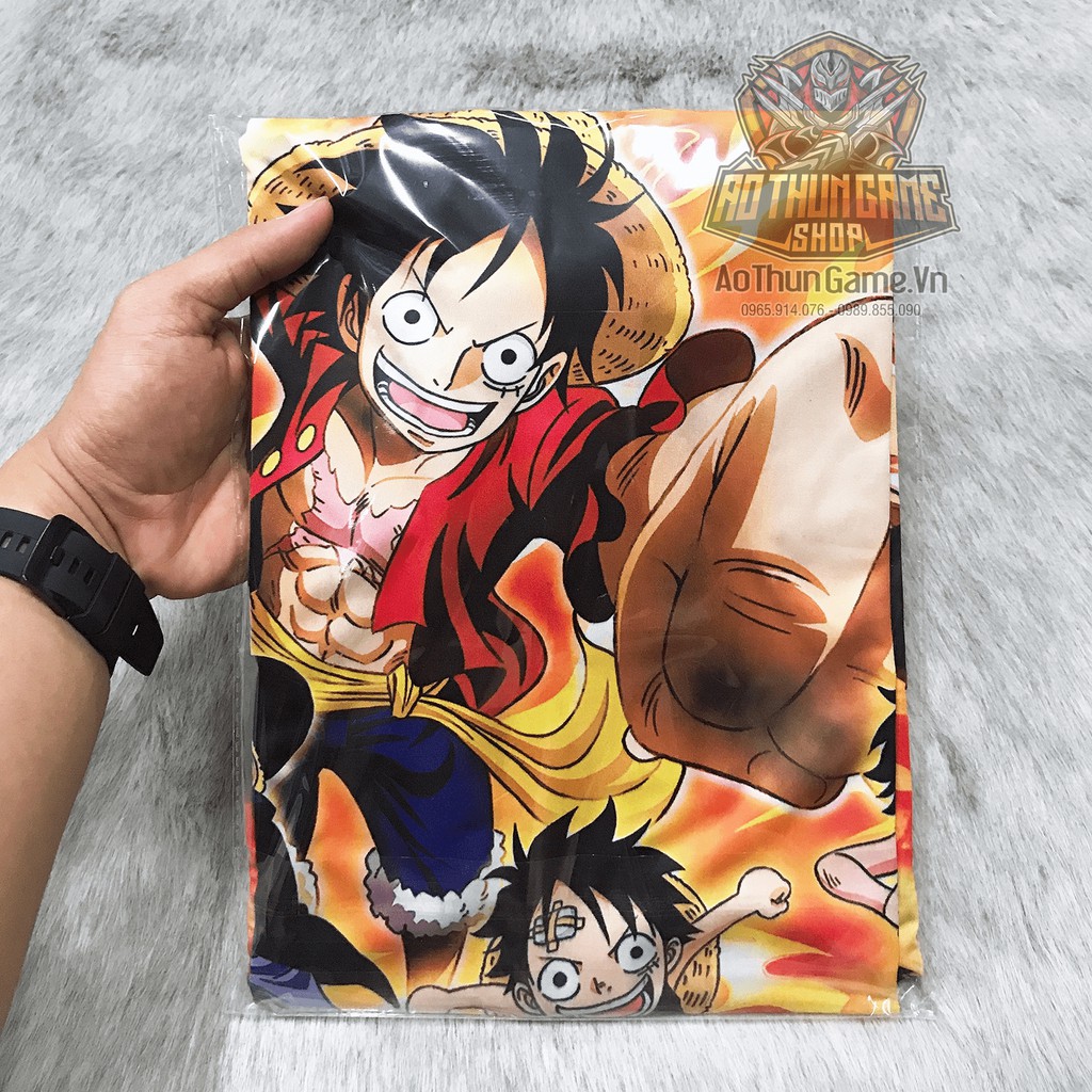 ☘️ Áo One Piece Luffy Ace Sabo 3AE v2 mới nhất (3D Đen) áo đảo hải tặc Anime Manga ☘️ (Shop AoThunGameVn)