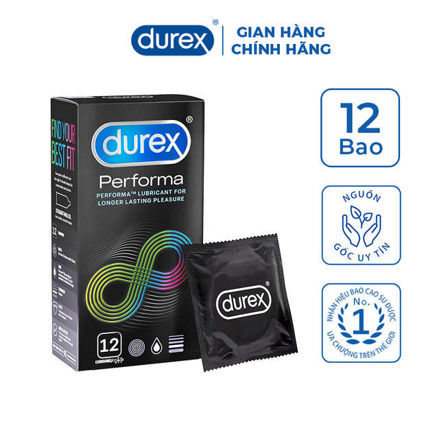 Bộ 2 hộp Durex Invisible 10 bao/hộp tặng 1 bộ Durex Performa 12 bao/hộp