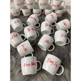 Ly cốc sứ IN TÊN Gốm Bát Tràng