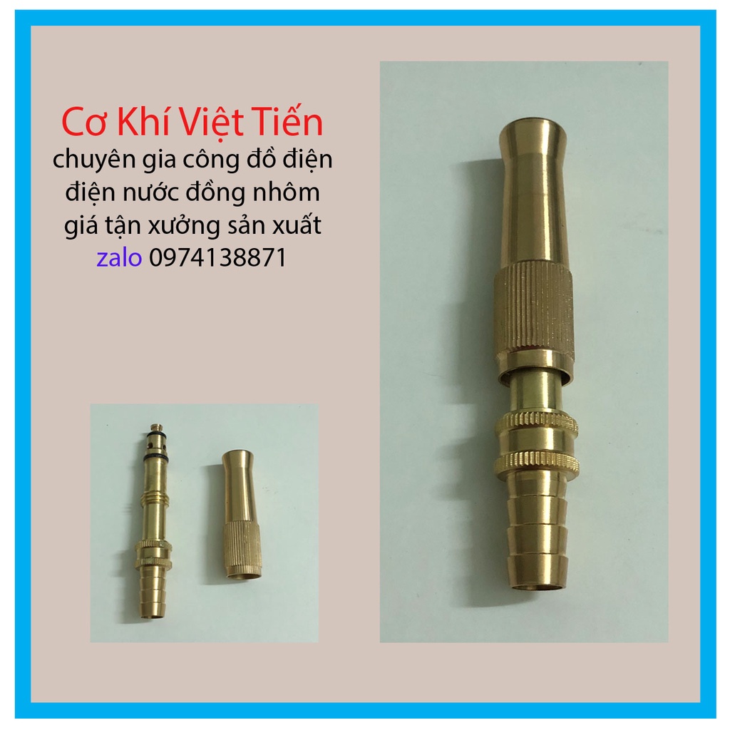 Vòi xịt rửa xe phun sương tưới cây tăng áp đồng