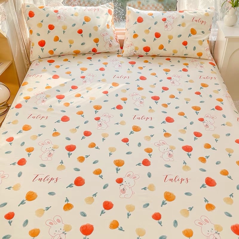 Set Ga Và Vỏ Gối Cotton ,Chất Cotton Thô, Thoáng Mát, Thấm Hút- Shinbedding