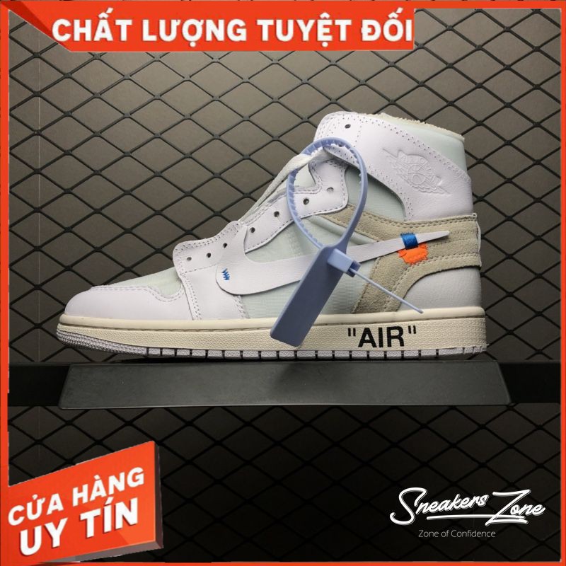 (FREESHIP+HỘP+QUÀ) Giày Thể Thao Sneakers AIR JORDAN 1 OFF WHITE Retro High Full white full trắng đẹp cho cả nam và nữ