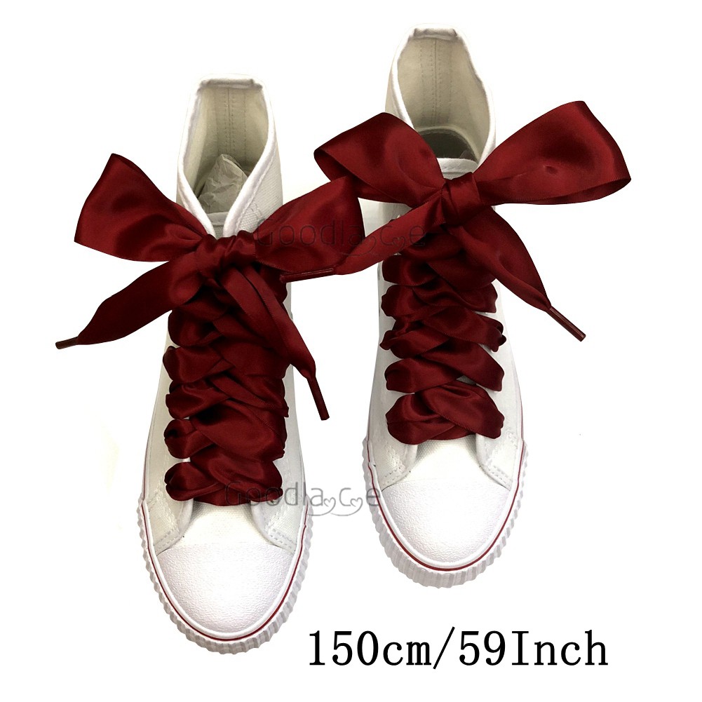 Dây Giày Vải Satin Bản Rộng 4cm Nhiều Màu Sắc Đa Dạng 100-150 CM