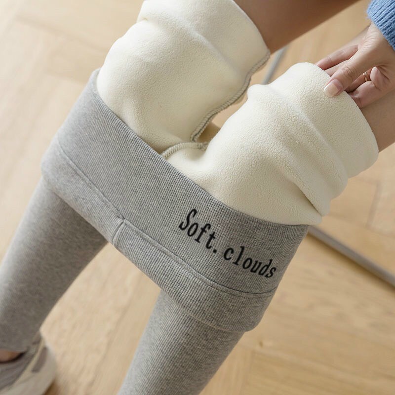Quần Legging Cạp Cao Lót Nỉ Lông Siêu Ấm