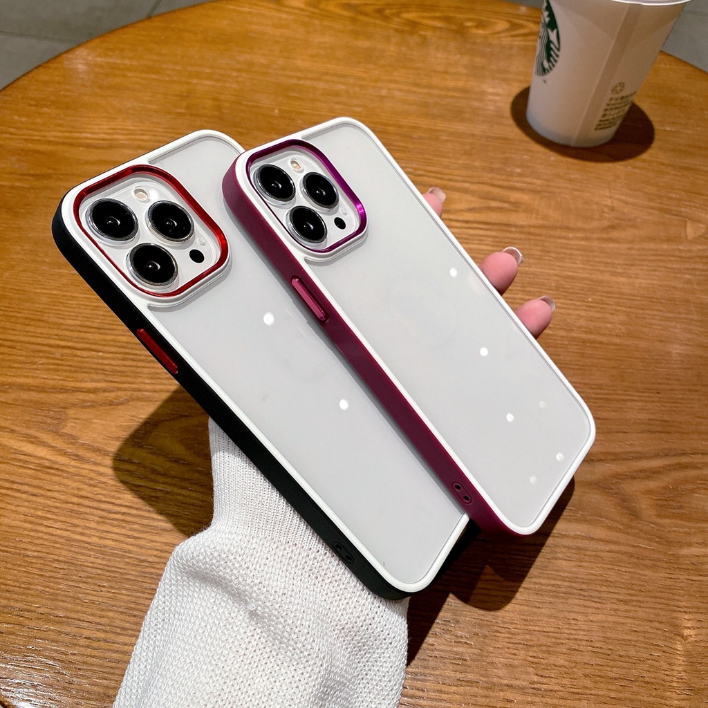 Ốp Điện Thoại Trong Suốt Chống Sốc Nhiều Màu Sắc Cho iPhone 13 pro max 11 pro 12 pro max