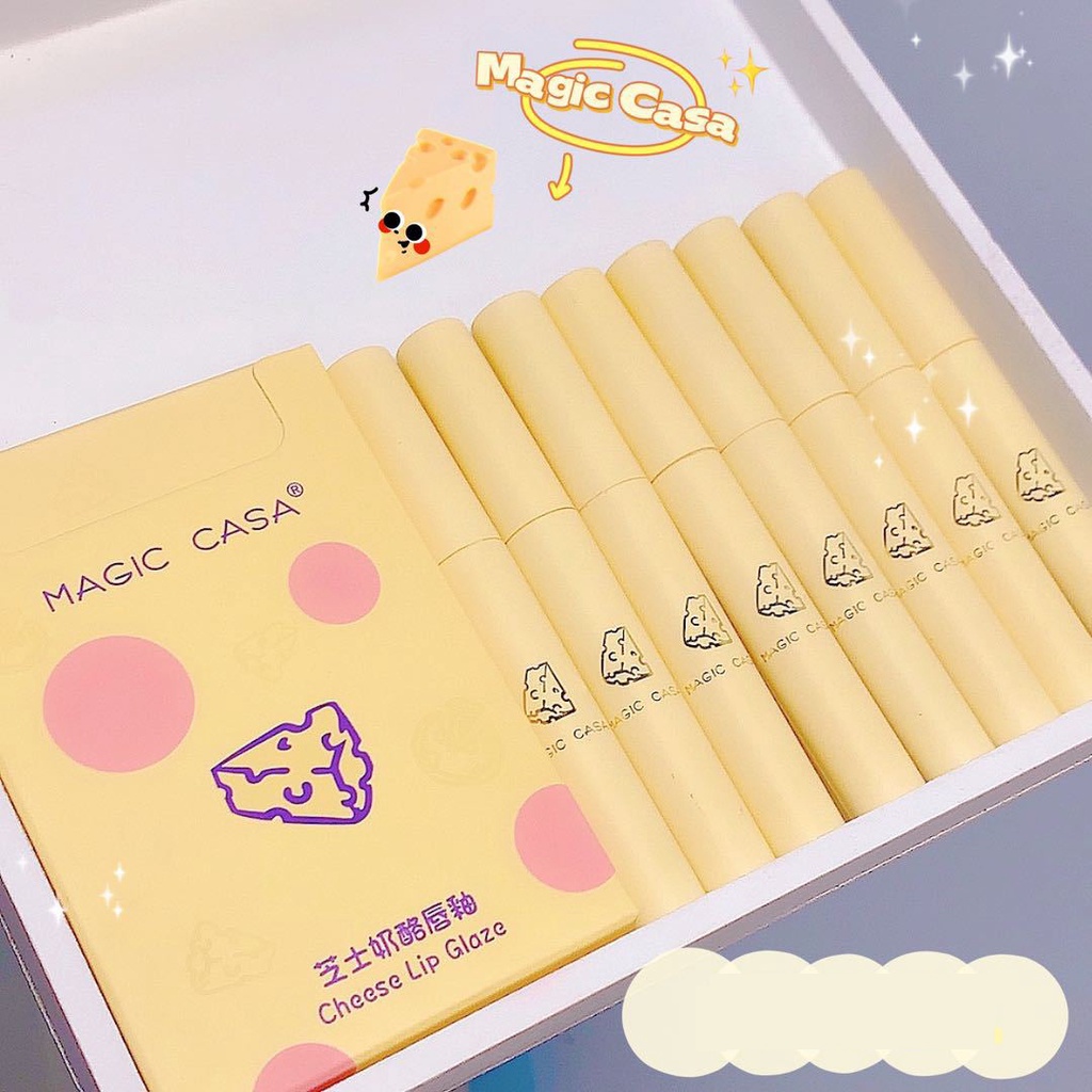 Set 5 Son Môi Màu Nhung Lì Hình Phô Mai Xinh Xắn