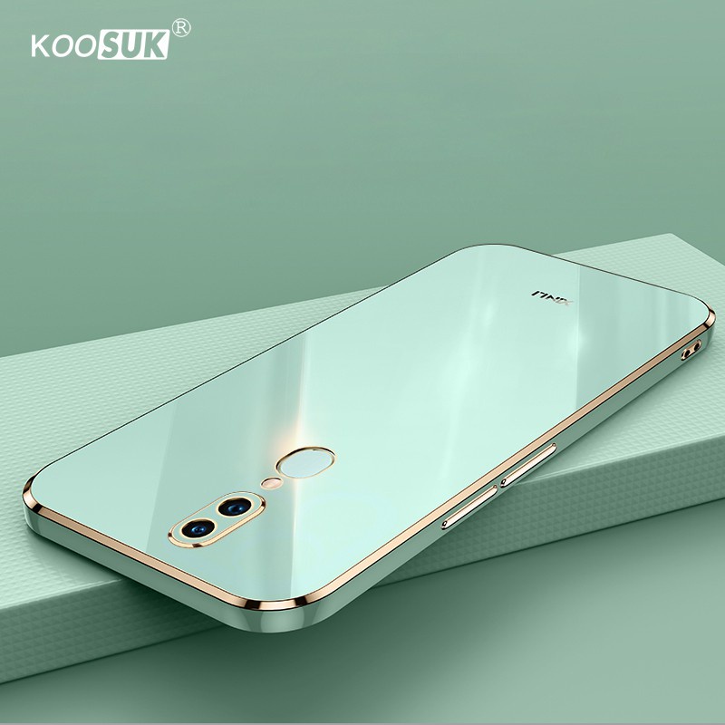 Ốp điện thoại KOOSUK khung vuông mạ mềm mại cho OPPO A5 A9 2020 A8 A31 A91 A3S A12E F11 Pro