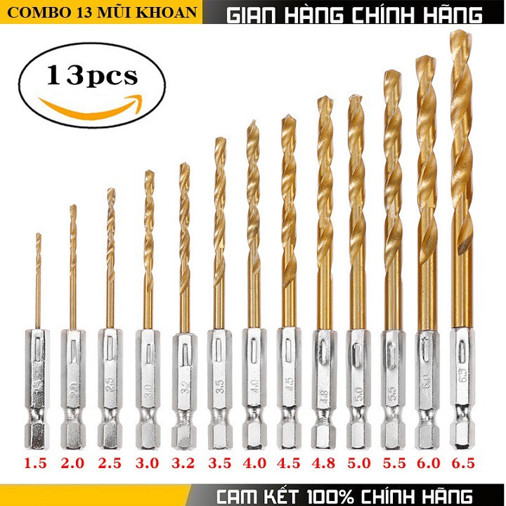 Bộ 13 mũi khoan sắt